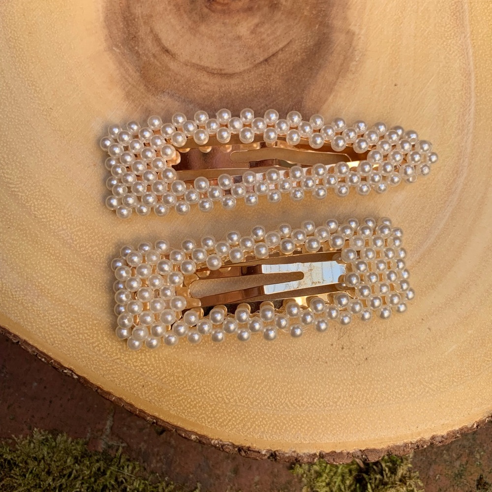 Pearl hair clip trendy barrette - Picture 5 of 8